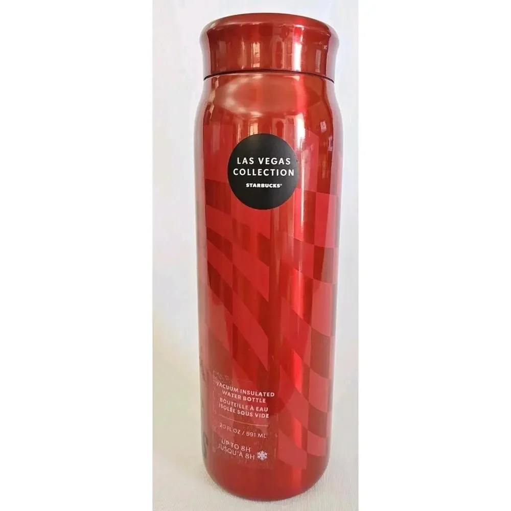 Starbucks Stainless Vacuum Insulated Water‎ Bottle Vivid Red Las Vegas Edition